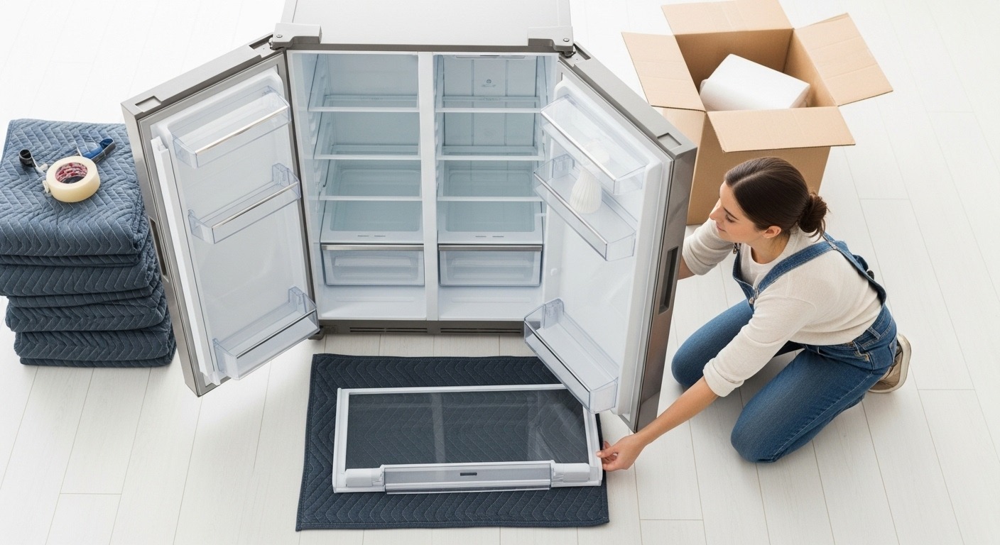 Preparing refrigerator for moving