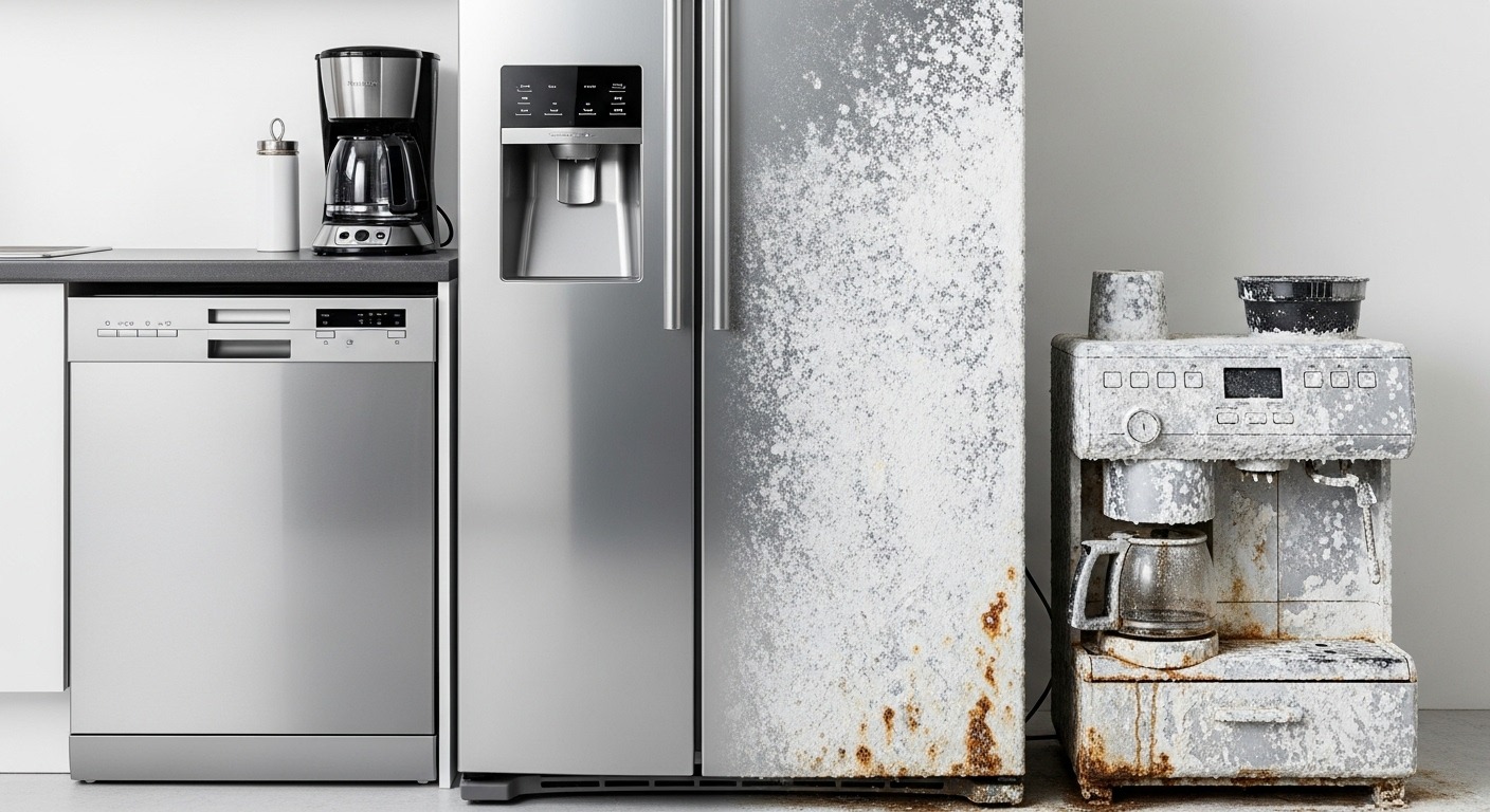 Hard water damage to kitchen appliances in Richmond
