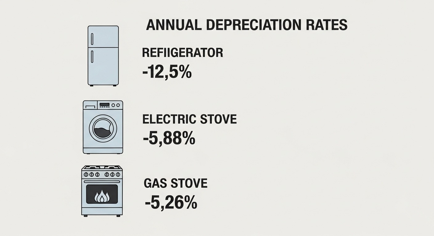 Appliance depreciation rate chart