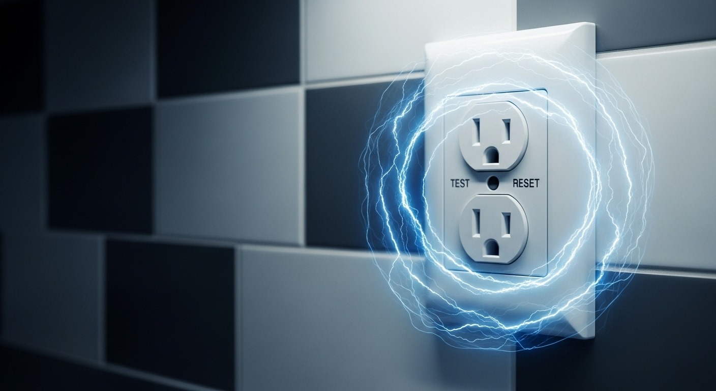 A GFCI outlet designed to prevent electrical shock.