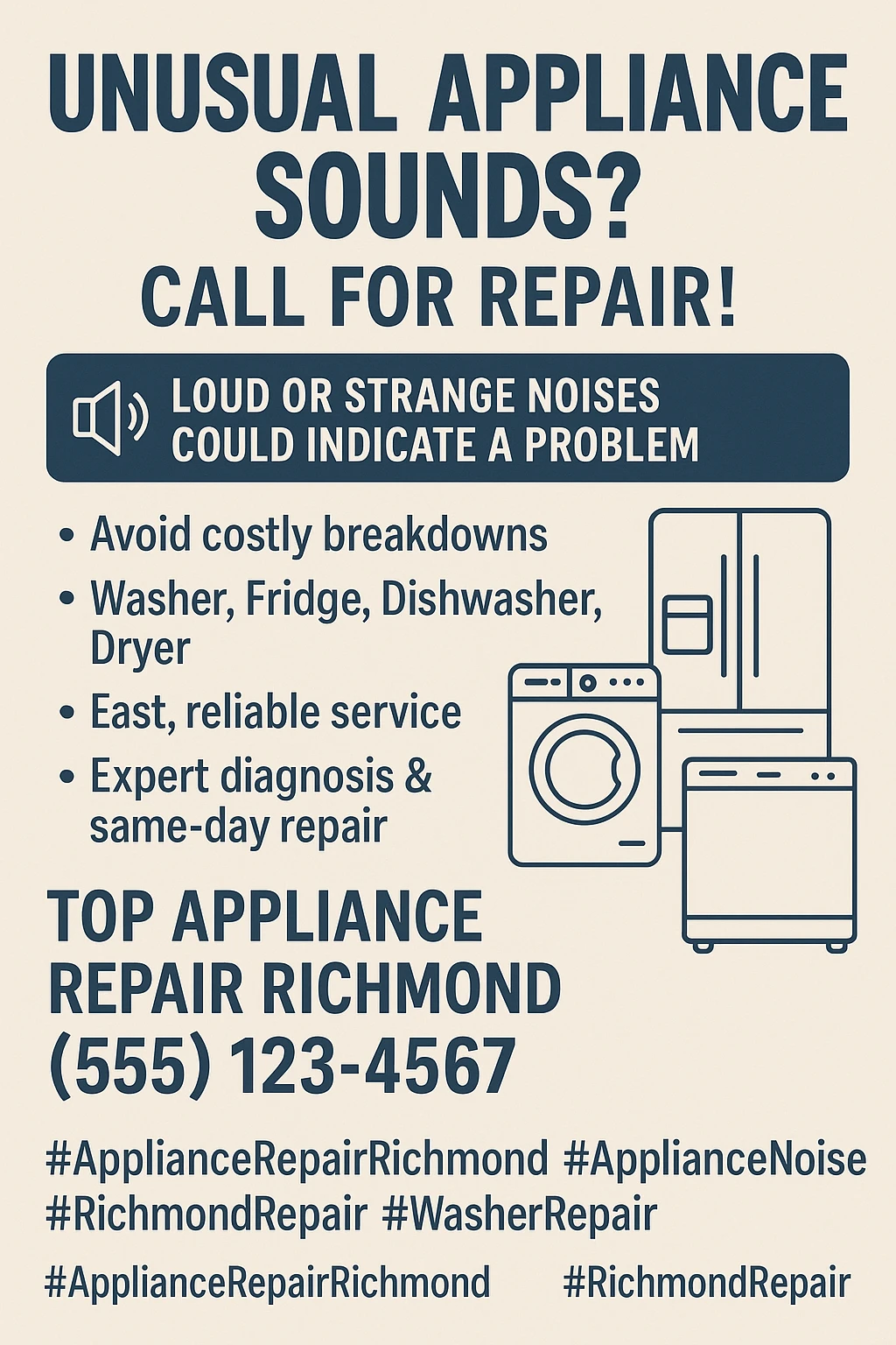 Appliance Noise Troubleshooting Key Takeaways Infographic