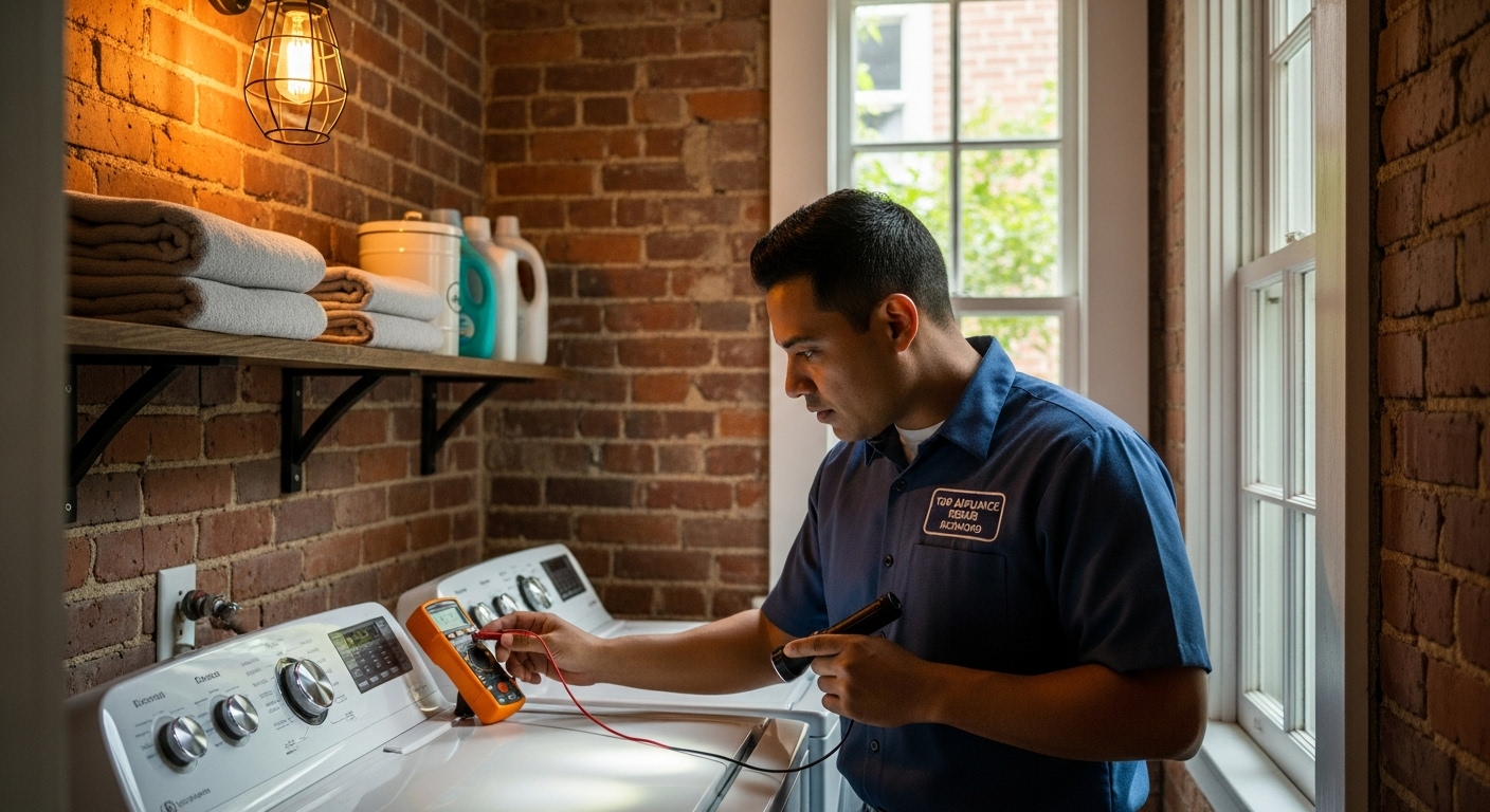 Appliance repair technician at Richmond historic home