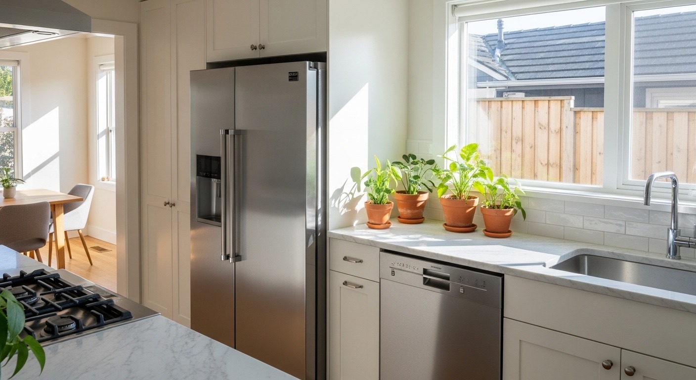 Modern Richmond kitchen with energy efficient appliances