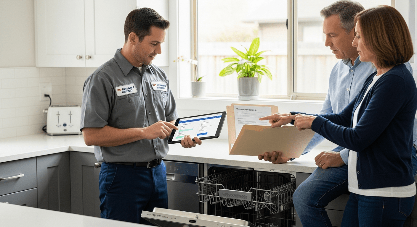 Appliance warranty claim documentation process