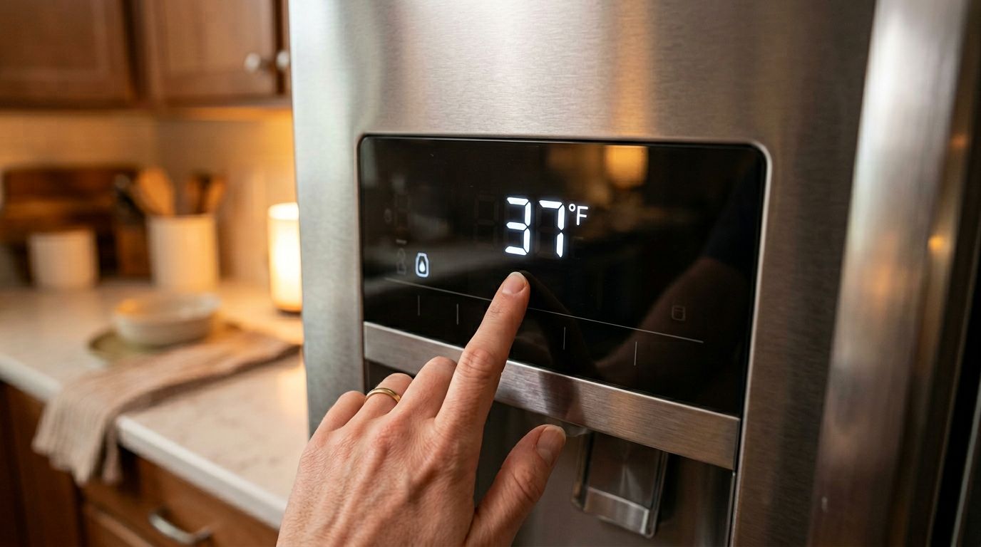 Checking refrigerator temperature settings